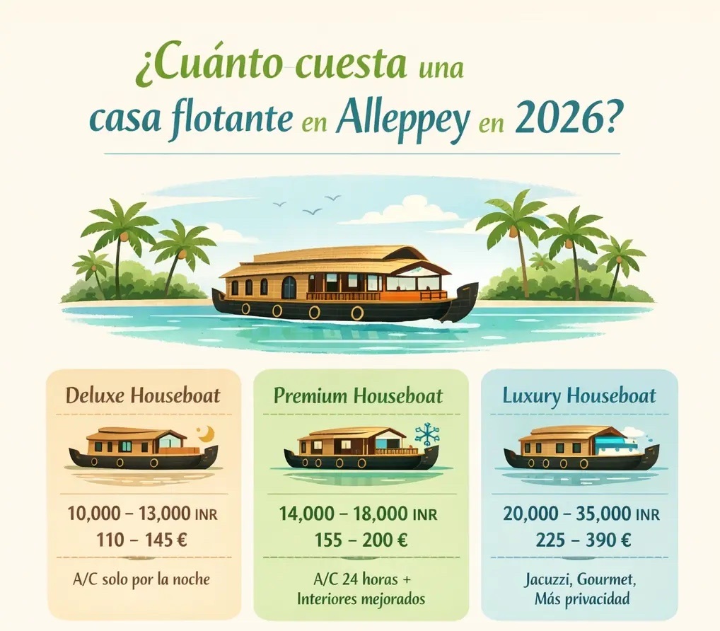 ¿Cuánto cuesta una casa flotante en Kerala?