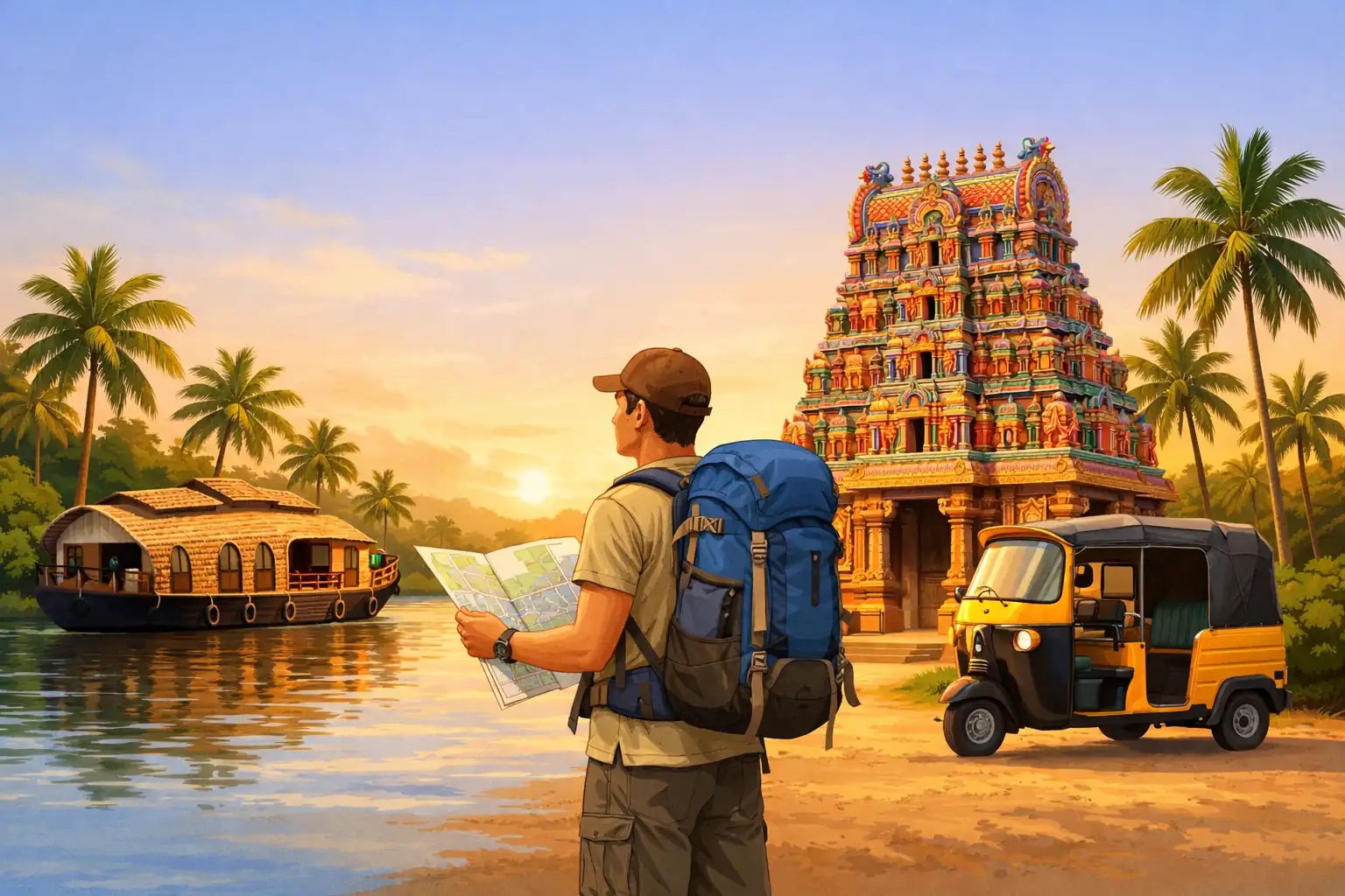 Transporte para viajar al sur de la India